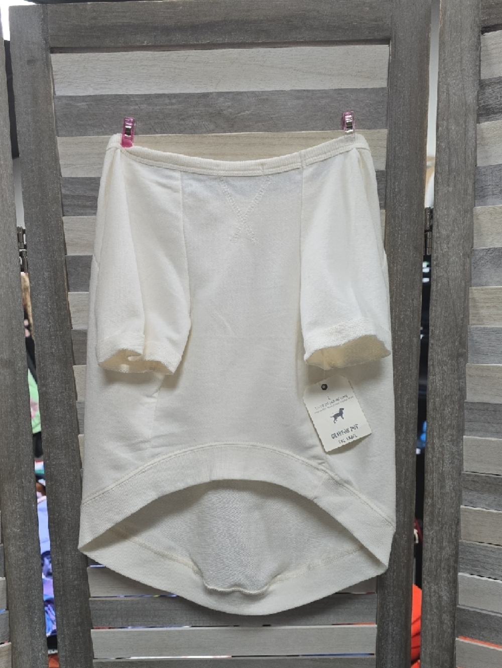 Cream "Roommate of the Year" Dog Sweatshirt - Casual Crewneck | Large - Picture 4 of 8